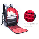 SLR Camera Bag Anti-theft Waterproof Large Capacity Shoulder Outdoor Photography Bag Fashion Camera Backpack(Red)