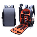 SLR Camera Bag Anti-theft Waterproof Large Capacity Shoulder Outdoor Photography Bag Fashion Camera Backpack(Orange)
