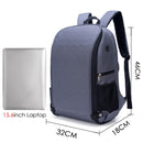 SLR Camera Bag Anti-theft Waterproof Large Capacity Shoulder Outdoor Photography Bag Fashion Camera Backpack(Black)