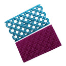 2 PCS Cake Fondant Tool Heart Shaped Diamond Texture Plaid Overpass Quyi Seal Printing Mould(Four Leaf Flower 54216)