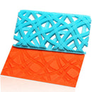 2 PCS Cake Fondant Tool Heart Shaped Diamond Texture Plaid Overpass Quyi Seal Printing Mould(Overpass 55107)