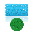 2 PCS Cake Fondant Tool Heart Shaped Diamond Texture Plaid Overpass Quyi Seal Printing Mould( 6 Petal Cut Mold 56006)