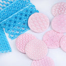 2 PCS Cake Fondant Tool Heart Shaped Diamond Texture Plaid Overpass Quyi Seal Printing Mould(Ellipse 54108,)