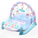 Baby Early Education Toy Baby Piano Fitness Frame Crawling Blanket Newborn Baby Toy(Blue)