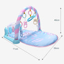 Baby Early Education Toy Baby Piano Fitness Frame Crawling Blanket Newborn Baby Toy(Pink)