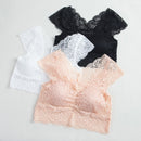 Lace Tube Top Push Up Bandeau Top Underwear Lingerie Women, Size:One Size(White)