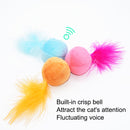 Ring Bell Feathers Tease Cats Toys Plush Pet Cat Toys(Pink)