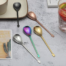 Stainless Steel Coffee Mixing Spoon Creative Musical Instrument Shape Spoon, Style:Guitar, Color:Colorful