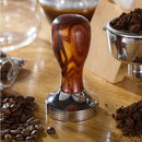 Stainless Steel Solid Wood Handle Integrated Coffee Powder, Specification:58mm, Color:Red Sandalwood Handle