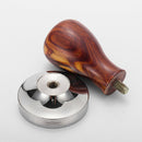 Stainless Steel Solid Wood Handle Integrated Coffee Powder, Specification:58mm, Color:Red Sandalwood Handle