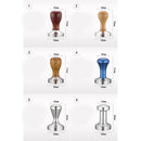 Stainless Steel Solid Wood Handle Integrated Coffee Powder, Specification:58mm, Color:Stainless Steel Detachable Handle