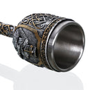 3D Viking Skull Coffee Beer Mug Skull Mug Beer Wine Drink Gift Stainless Steel Knight Decorative Cup for Men Goblet