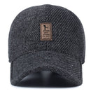Winter Casual Baseball Cap Outdoor Thickened Warm Bomber Hats for Men, Hat Size:Adjustable(Brown)