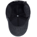 Winter Casual Baseball Cap Outdoor Thickened Warm Bomber Hats for Men, Hat Size:Adjustable(Brown)