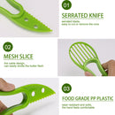 2 PCS 3 In 1 Avocado Slicer Shea Corer Fruit Peeler Cutter Pulp Separator Plastic Knife Kitchen Vegetable Tools
