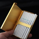 Ultra-thin Personality Creative Ladies Cigarette Case Metal Cigarette Case(Gold)