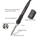 908S 80W LCD Thermostat Soldering Iron Constant Temperature Soldering Iron, Plug Type:US Plug(Red)