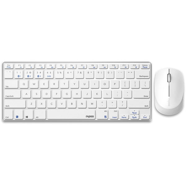 Rapoo 9000G 78 Keys Multi-modes Wireless Keyboard and Mouse Set(White)
