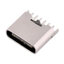 10 PCS USB Type-C Vertical Female Socket 180 Degree Straight Plug