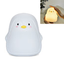 Penguin Silicone Pat Night Light Children Bedside Atmosphere Lamp(Gray)
