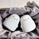 Penguin Silicone Pat Night Light Children Bedside Atmosphere Lamp(Gray)