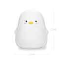 Penguin Silicone Pat Night Light Children Bedside Atmosphere Lamp(Gray)
