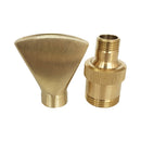 Water View Rockery Fountain All Copper Stainless Steel Adjustable Universal Fan-shaped Flat Nozzle, Size: 6 Point(Brass)