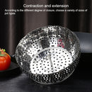 3 PCS Stainless Steel Folding Retractable Lotus Steamer Tray