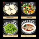 3 PCS Stainless Steel Folding Retractable Lotus Steamer Tray