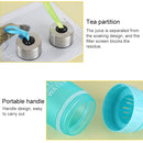 Portable Plastic Bottle Kids Outdoor Sports Bottle Lemon Juicer Fruit Blender Capacity: 650ml(Blue)