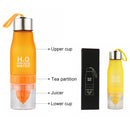 Portable Plastic Bottle Kids Outdoor Sports Bottle Lemon Juicer Fruit Blender Capacity: 650ml(Red)