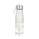 Portable Plastic Bottle Kids Outdoor Sports Bottle Lemon Juicer Fruit Blender Capacity: 650ml(White)