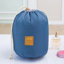 Large-capacity Cosmetic Bag Travel Suit Wash Bag Outdoor Waterproof Storage Bag Cylinder Wash Bag(Blue)