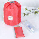 Large-capacity Cosmetic Bag Travel Suit Wash Bag Outdoor Waterproof Storage Bag Cylinder Wash Bag(Maca pink)
