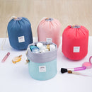 Large-capacity Cosmetic Bag Travel Suit Wash Bag Outdoor Waterproof Storage Bag Cylinder Wash Bag(Maca pink)