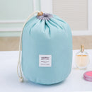 Large-capacity Cosmetic Bag Travel Suit Wash Bag Outdoor Waterproof Storage Bag Cylinder Wash Bag(Maca blue)