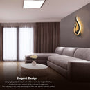 10W Modern Minimalist Acrylic Flame Wall Lamp Living Room Balcony Staircase Corridor Aisle Bedroom Bedside Light(Warm White)
