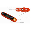 Foldable Probe Waterproof Food Thermometer Kitchen Barbecue Fast Temperature Measurement Digital Display Electronic Thermometer(Black)