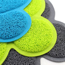 PVC Claw Shaped Cat Litter Mat Pet Placemat Anti-skid Floor Mat Pet Supplies(Lake Blue)