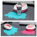 PVC Claw Shaped Cat Litter Mat Pet Placemat Anti-skid Floor Mat Pet Supplies(Lake Blue)