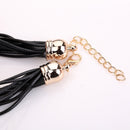 Leather Belt Rhinestone Circle Bracelet Quartz Watch for Women(Brown)