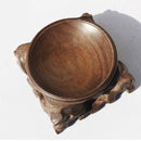 Crystal Ball Wenwan Wooden Base Ornaments, Specification:Black Elm 2.5Ã—2.5cm