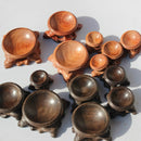 Crystal Ball Wenwan Wooden Base Ornaments, Specification:Black Elm 2.5Ã—2.5cm