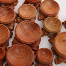 Crystal Ball Wenwan Wooden Base Ornaments, Specification:Black Elm 2.5Ã—2.5cm