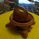 Crystal Ball Wenwan Wooden Base Ornaments, Specification:Black Elm 2.5Ã—2.5cm