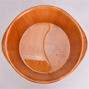 MUFENG 25cm High Uncovered Oak Footbath Barrel