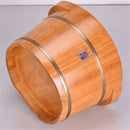 MUFENG 25cm High Uncovered Oak Footbath Barrel