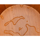 MUFENG 25cm High Uncovered Oak Footbath Barrel