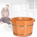 MUFENG 25cm High Uncovered Oak Footbath Barrel
