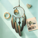 Simple Owl Wind Chime Dream Catcher Natural Feather Wall Hanging Home Interior